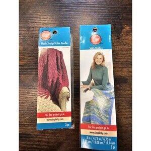 New BOYE Assorted Stitch Holders & Plastic Straight Cable Needles